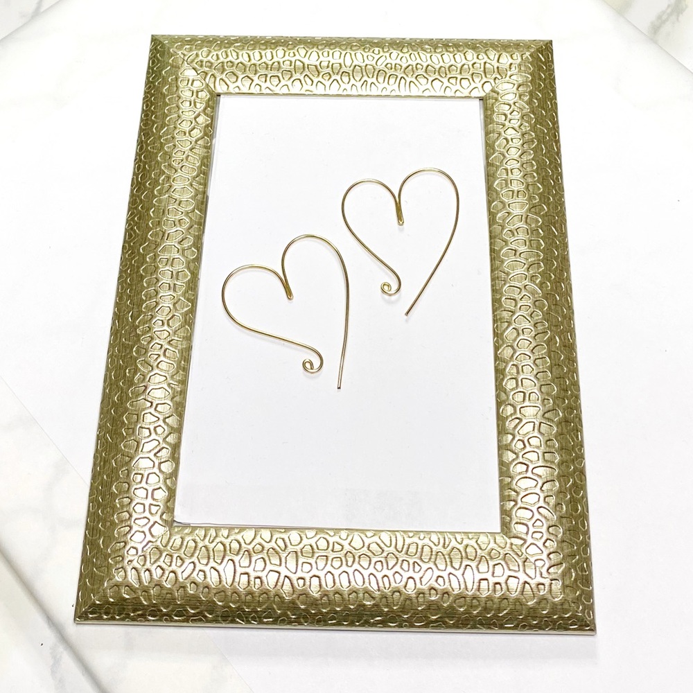 ShanRiLa Heart Hoop Earrings (Gold Filled)